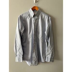 Men’s Size L 15.5 4/5 Brooks Brothers Button Up Blue Shirt